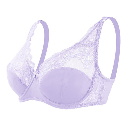 Women's Lace Gathering Bra with Chest Pad & Underwire