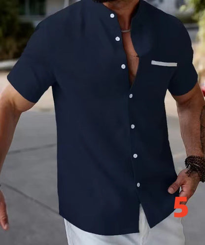 Men's 3D Graphic Print Stretch Short Sleeve Shirt
