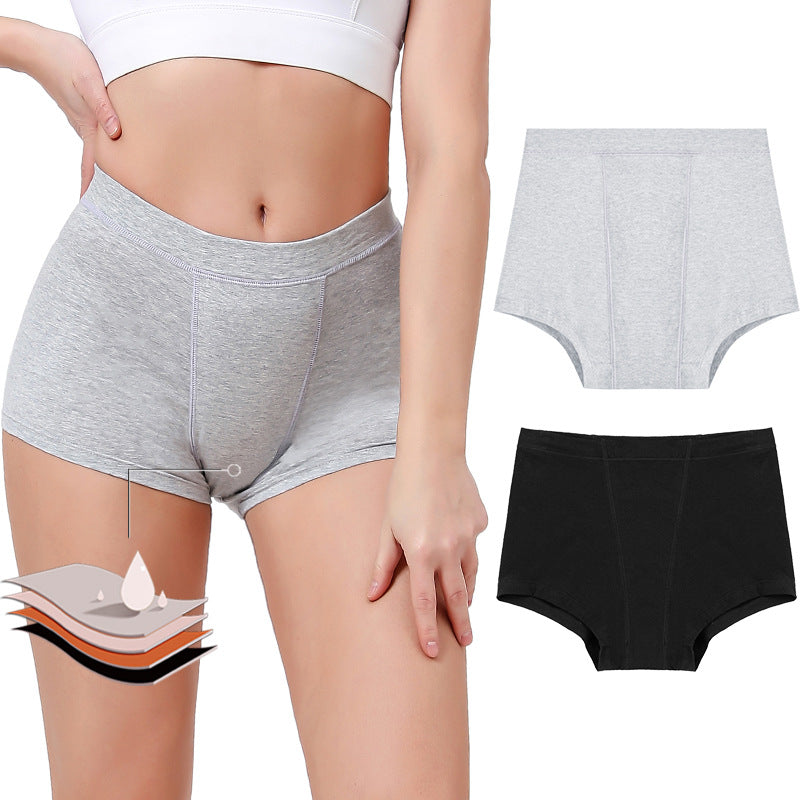 Women's 4-Layer Leak-Proof Period Boxer Shorts – Cotton Menstrual Underwear | XS–2XL