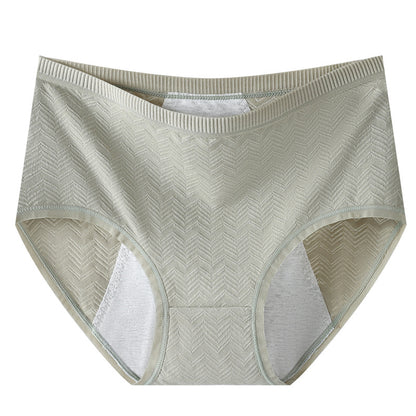 Women's High-Waist Cotton Period Panties – Plus Size Comfort Underwear