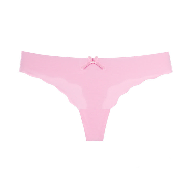 Women's Seamless Ice Silk Thong – Low Rise T-Back Underwear